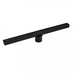 Трап 500х32 мм, нержавеющая сталь, линейный, вертикальный, щелевой, с сухим затвором, цвет ЧЁРНЫЙ.