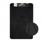 Коврик в ванную КРОСС-ЛООП, двойной, ЧЕРНЫЙ, однотонный, 500х800,500х400 мм,100% полиэстер