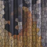 Штора с рисунком, дикий камень, в ванную комнату, без колец - полиэстэр, 180 х 180 см