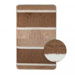 Коврик в ванную СИЛЬВЕР двойной, КОРИЧНЕВЫЙ, 60х100 + 50х60 см, 100% полиэстер