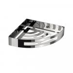 Полочка литая, угловая, одинарная, из нержавеющей стали, цвет ХРОМ.