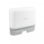 Диспенсер для бумажного полотенца Z сложения, на две пачки, с ключом, из АБС пластика, цвет БЕЛЫЙ.