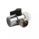 Рассеиватель металлический, с переключением на душ, наружная резьба1/2, цвет ХРОМ.