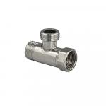 Тройник 1/2ш х 1/2ш х 1/2 накидная гайка, из нержавеющей стали марки SUS 304.