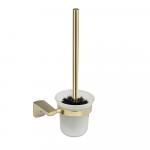 Ёрш для унитаза, со стеклянной колбой, с креплением к стене, цвет ЗОЛОТО.