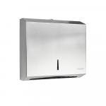 Диспенсер для бумажного полотенца Z сложения, на две пачки, с ключом, из нержавеющей стали, цвет САТИН.