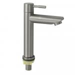 Кран на одну воду, литой корпус, из нержавеющей стали марки SUS 304, цвет САТИН.