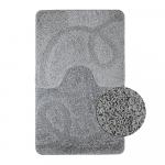 Коврик в ванную ШАГГИ, 103 двойной, СЕРЫЙ, 60х100 + 50х60 см, 100% полиэстер