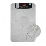 Коврик в ванную КРОСС-ЛООП, двойной, БЕЖЕВЫЙ, однотонный, 500х800, 500х400 мм,100% полиэстер