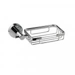 Мыльница металлическая настенная, на круглом основании, цвет ХРОМ.