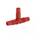 Тройник 5/8"+3/4" (17+20мм), из АБС пластика, цвет оранжевый.