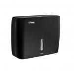 Диспенсер для бумажного полотенца Z сложения, на две пачки, с ключом, из АБС пластика, цвет ЧЁРНЫЙ.