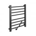 Полотенцесушитель электрический, ЛЕСЕНКА, 505 х 600 х 90 мм, 8 перекладин, 92 Вт, из алюминия, цвет ГРАФИТ.