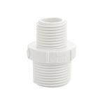 Бочонок (ниппель) переходной 1/2"х3/4" ПВХ (PVC-U) белый.