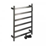 Полотенцесушитель электрический, ЛЕСЕНКА, 480 х 730 х 90 мм, на 6 перекладин, 75 W, 220V / 50 Hz, из нержавеющей стали, с таймером до 24 часов, цвет ГРАФИТ.