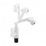 Смеситель для кухонной мойки и раковины, шаровый, из высокопрочного пластика АБС, поворотный излив и аэратор, цвет БЕЛЫЙ