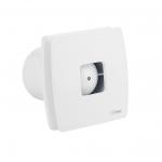 Вытяжной вентилятор, Ø100 мм, с обратным клапаном, квадратный, закрытый с окошком, из АБС пластика, цвет БЕЛЫЙ.