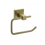 Держатель туалетной бумаги, без экрана, из нержавеющей стали, с квадратным основанием, цвет МАТОВОЕ ЗОЛОТО.