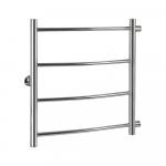 Полотенцесушитель КЛАССИК-ДУГА, 4 перекладины, 500х600 мм, с боковым подключением м/осевое - 500 мм, труба -"1" x 2 мм, нержавеющая сталь, цвет ХРОМ.