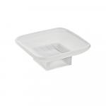 Мыльница стеклянная, квадратная, без крепления.