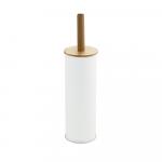 Ёрш напольный, металл, БЕЛЫЙ, с вставками дерева  