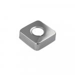 Чашка декоративная для смесителя, 3/4, из нержавеющей стали, квадратная, цвет ХРОМ.